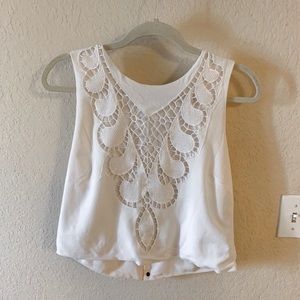 Beige cut out back tank top